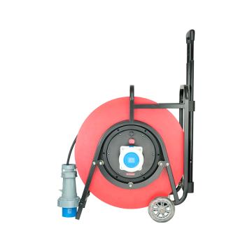 野狼 220V~250V63A工业插座IP67绕线盘拉车式电缆盘电源盘卷线盘带地线，带漏保 YLG52191350