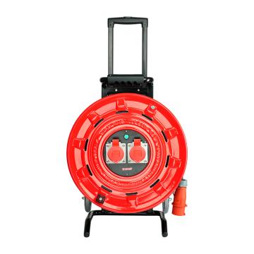 野狼 移动电缆盘野狼 YL460816100移动电缆盘3x2.5+1mm²/100米400V电缆卷盘16A四芯工业插座(红色/只) YL460816100