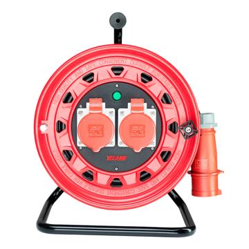 YELANG 380V~400V32A工业插座绕线盘电缆盘电源盘卷线盘带地线，带漏保 YLB33091730