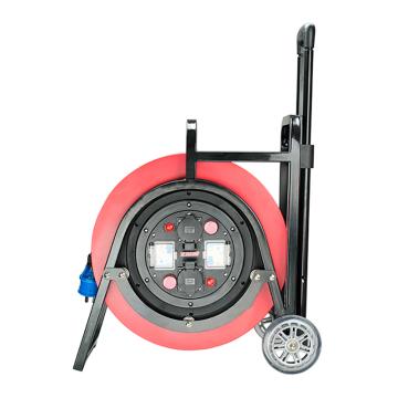 野狼 移动电缆盘野狼 YLS410509200移动电缆盘3x1.5mm²/200米250V接线盘10A四插座四漏电(红色/只) YLS410509200