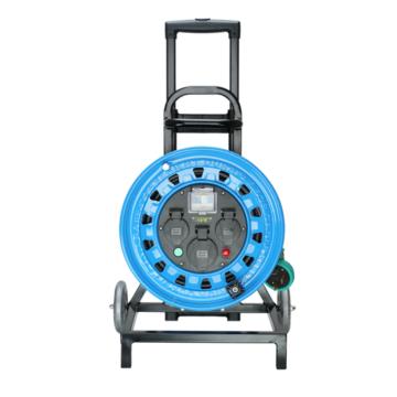 守护者 小车式400V国标移动电缆盘3*2.5+1*1.5mm²*50米（1位25A4孔+1位16A四孔+1位10A5孔） 蓝色 SHZ-GD65