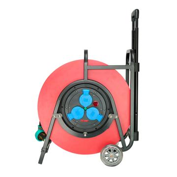 野狼 380V~400V25A绕线盘拉车式电缆盘电源盘卷线盘带地线，带漏保 YLG520316200