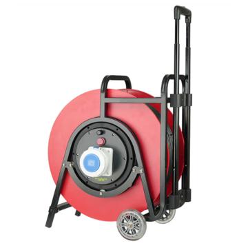 守护者 轮车式250V工业移动电缆盘接线盘电源盘3*10mm²*50米（ 1位63A3孔） 红色 SHZ-SP55