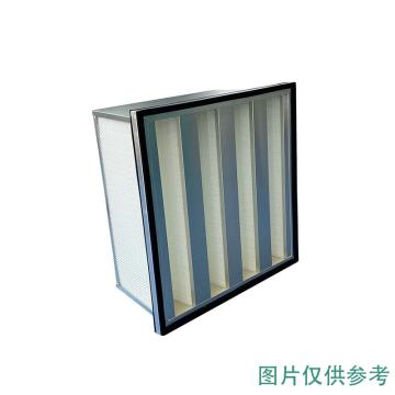 Raxwell 高效V型过滤器，592*592*292-4V，过滤效率H13，单法兰塑料外框 RRNG0042