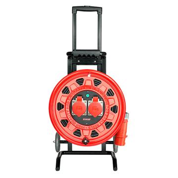 野狼 移动电缆盘野狼 YL39091750移动电缆盘3x4+1mm²/50米400V拖线盘32A四芯工业插座(红色/只) YL39091750