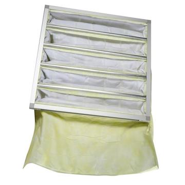 美维尔 铝框中效袋式过滤器，滤料材质：化纤。 F8级，490w*490H*381D