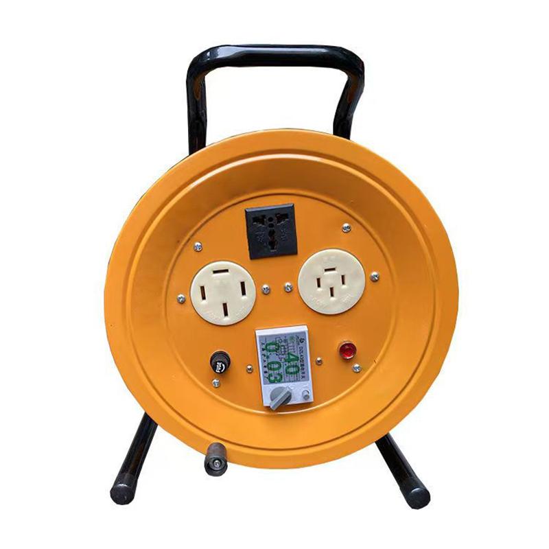梅兰日兰 380V移动电缆盘线盘3×2.5mm²+1×1.5mm²/四芯/30m/380V/小盘/不带轮子/白色方孔插座 ML-XP-380-6