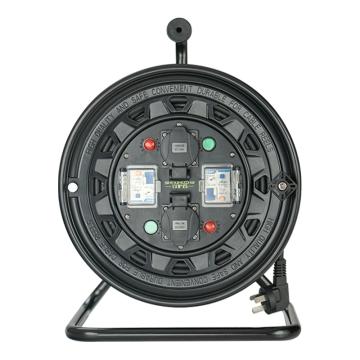 守护者 手提式线盘YZW-3*4/30M，双插座双漏电、250V10A插座2只、正泰漏电保护器2只，含漏保 2S33010E3-3*4mm²/30M