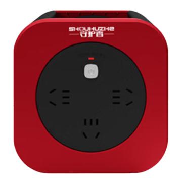 守护者 移动电缆盘MN801复古红 迷你电缆盘250V 10A国标插座绕线盘办公家用插排 复古红3*1mm²/5米 MN801复古红