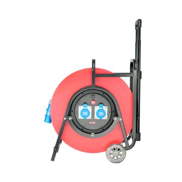 野狼 220V~250V16A工业插座IP44绕线盘拉车式电缆盘电源盘卷线盘带地线，带漏保 YLG520710200