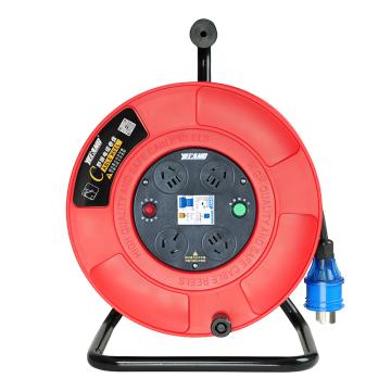 野狼 220V~250V16A绕线盘电缆盘电源盘卷线盘YZW 3*1.5 50m 带地线，带漏保 YL30920950