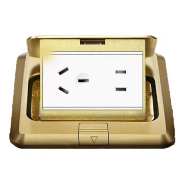梅兰日兰 快弹式地插220V K120 金色五孔16A