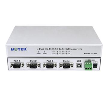 宇泰高科 USB转RS-232四串口转换器 USB V2.0 UT-860