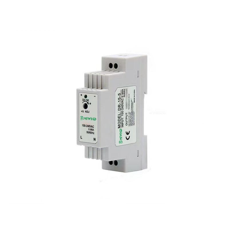 梅兰日兰 DR-15系列导轨型单组输出开关电源15W 5V 0-3A DR-15-5V