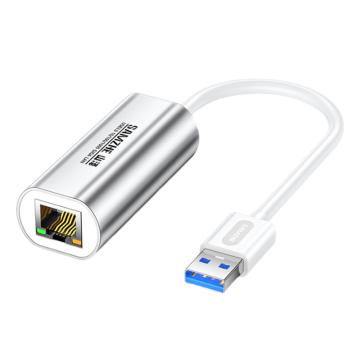 山泽 USB3.0千兆有线网卡转RJ45，网线接口转换器适用小米盒子微软surface接外置网口转接头 UW013