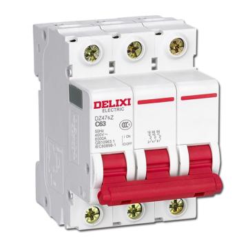 DELIXI/德力西 直流微型断路器DZ47sZ 3P 6kA Ii（C） 3A DC500V DZ47SZ3C3