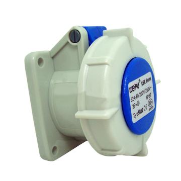WEIPU/威浦 TYP系列暗装直式工业插座3P 32A 230V IP67 蓝色 5802