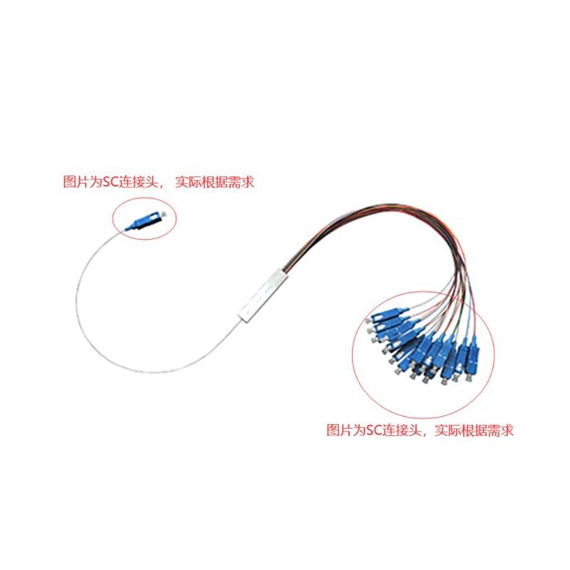 厚创 1x16PLC分路器，单模IN/OUT 0.9mm LC/PC头0.3米 66101PLC