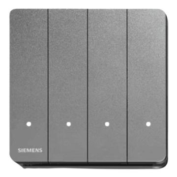 SIEMENS/西门子 四开单带LED开关睿致系列 灰色 5TA81463NC05