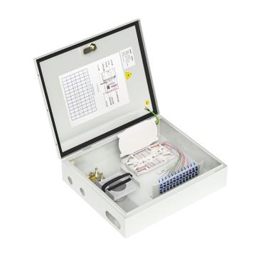 FiberHome 金属室内外壁挂式分纤箱24口 24芯SC单模满配型分纤箱