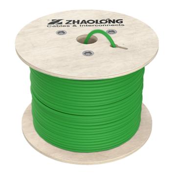 ZHAOLONG 工业以太网PVC屏蔽百兆网线PROFINET TYPE A 4x22AWG/1 绿色 ZL5201016 绿色，100米