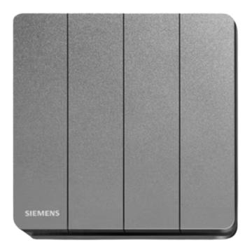 SIEMENS/西门子 16AX 四位单控开关睿致系列 灰色 5TA81423NC05