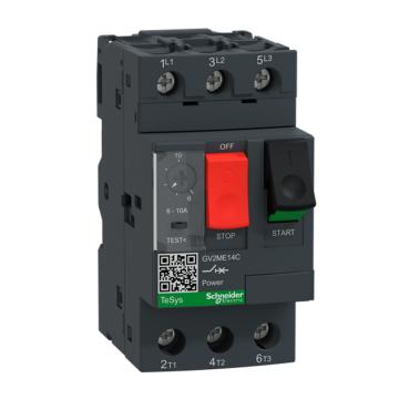 施耐德 TeSys D GV2ME电动机热磁断路器电流范围：6-10A GV2ME14C