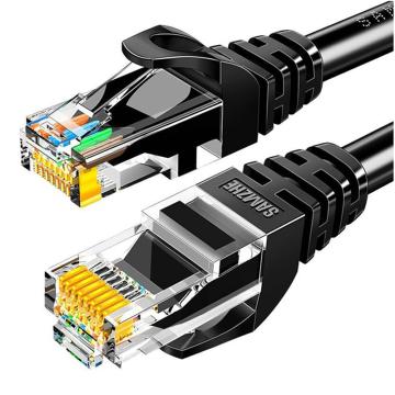 山泽 CAT6六类千兆非屏蔽八芯网络跳线黑色 3米 TZB-6030