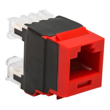泛达 NetKey CAT6A红色非屏蔽网络铜模块 NK6X88MRD