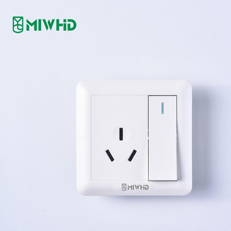 梅兰日兰 一开三孔双控16A开关暗装86型220V 16A MLRL13-1