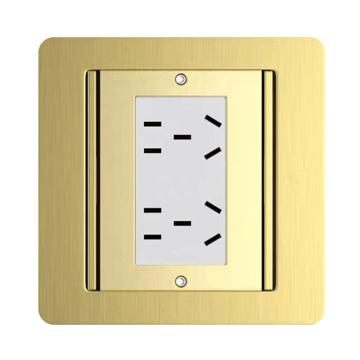 梅兰日兰 双开门地插220V 10A K120 金色十孔