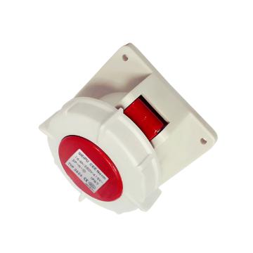 WEIPU/威浦 TYP系列暗装斜式工业插座5P 16A 400V IP67 红色 3624