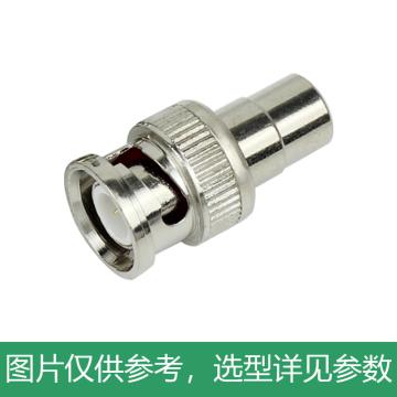 海乐 两兆头莲花母头转BNC/Q9公头 同轴电缆接头AV转Q9接头 2M-2LH-1BNC
