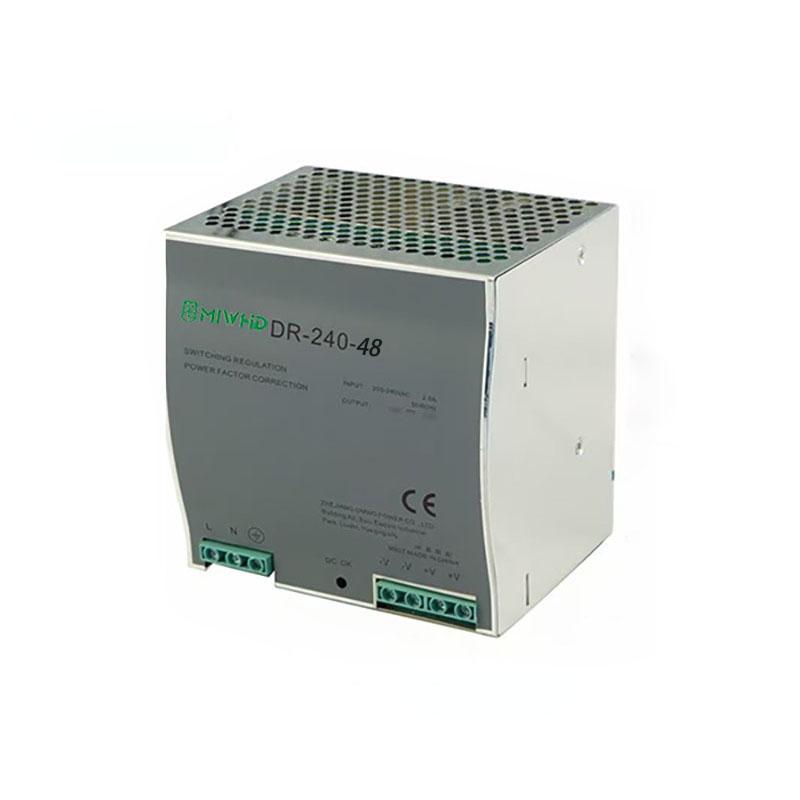 梅兰日兰 DR-240系列导轨型单组输出开关电源240W 48V 0-5A DR-240-48V