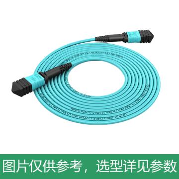 海乐 光纤跳线MPO-MPO母头8芯多模万兆OM3 40/100G模块用MPO光纤线 50米 MPO-MT8-50M