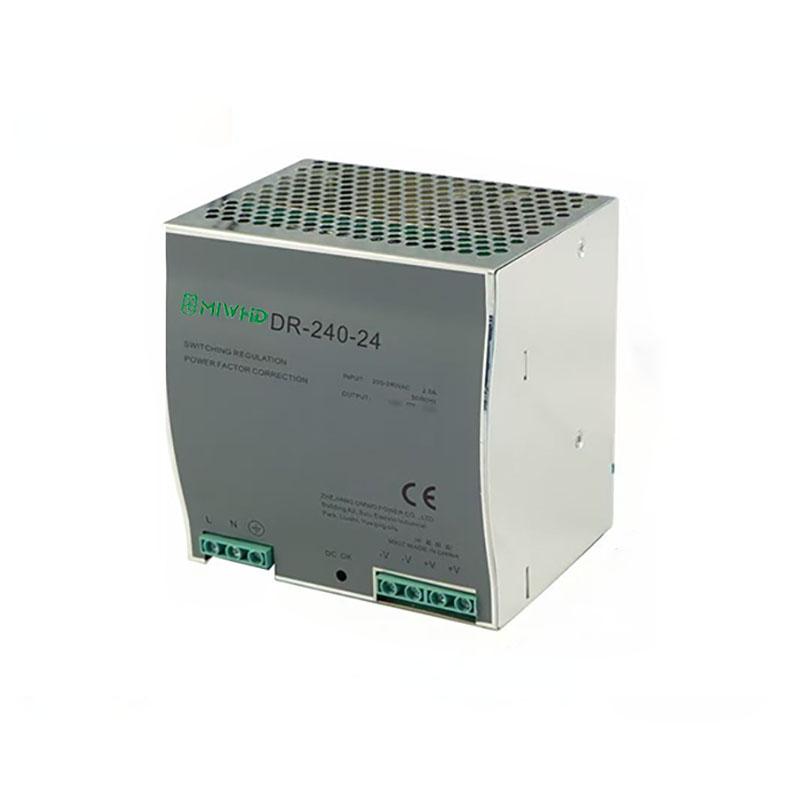 梅兰日兰 DR-240系列导轨型单组输出开关电源240W 24V 0-10A DR-240-24V