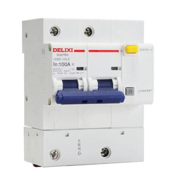 DELIXI/德力西 微型剩余电流保护断路器HDBE-125LE 1P+N C型 100A TM HDBE125LE1C100