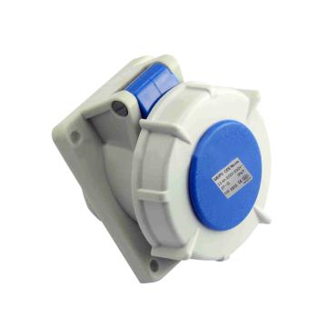 WEIPU/威浦 TYP系列暗装斜式工业插座3P 32A 230V IP67 蓝色 3802