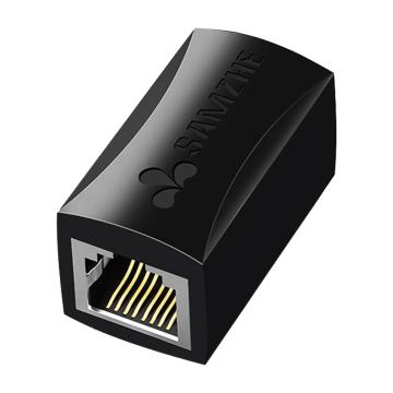 山泽 RJ45网线连接器对接头黑色，10个装 1010BK