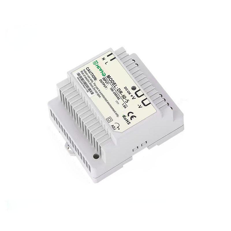 梅兰日兰 DR-60系列导轨型单组输出开关电源60W 5V 0-6.5A DR-60-5V