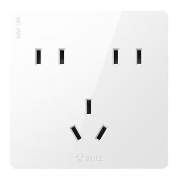 公牛 二位二极+三极连体插座 G59Z323，