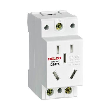 DELIXI/德力西 导轨插座 DZ47X 单相两极10A+单相两极带接地16A
