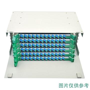 海乐 72口ODF光纤配线架SC多模万兆满配 19英寸抽拉机架式灰白色喷塑细砂面 P3-72MT-SC