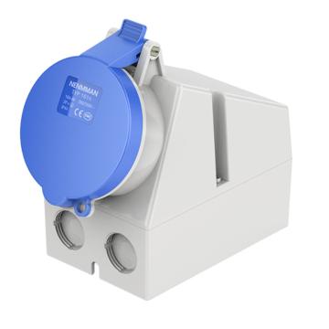 上曼 插座领航系列 IP67 蓝色 电流：16A 芯数：3 电压：230V 1192