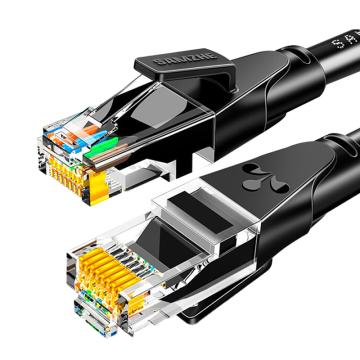 山泽 CAT6六类千兆非屏蔽八芯铜包铝网络跳线黑色 3米 WD6030