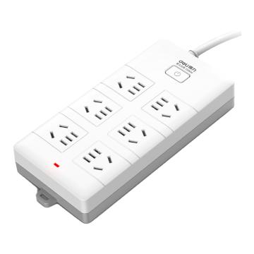 deli/得力 插座 6位5米PVC袋装 白色 18261