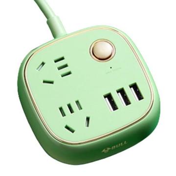公牛 接线板 复古方形插座2位五孔+3位USB 总控开关 R602U(DF) 3*1-1.5m,E0