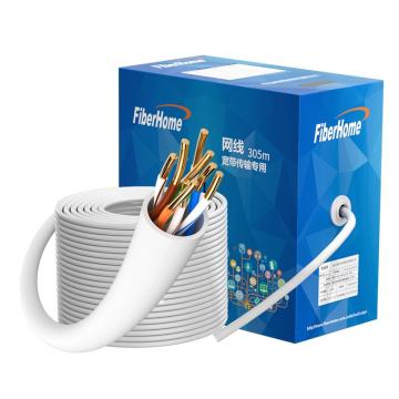 FiberHome 宽带传输专用单铝箔屏蔽网线0.58mm 六类屏蔽(F/UTP)，PVC，灰