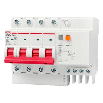 环宇 小型漏电断路器1351200600 DZ47NLE-63 4P C 25A 100mA