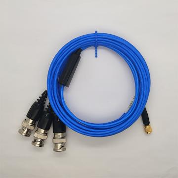 广东科瑞新 1/4UNF4pin连接器公转3个SMA 301G2m